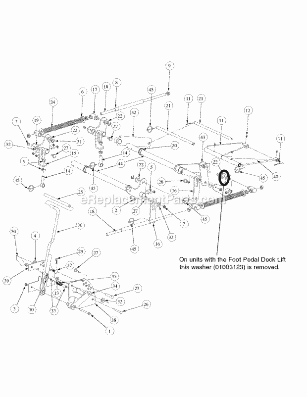 Lift Assembly Diagram and Parts List for M50-KHS 53AB5BBP750 Cub Cadet Sprayer